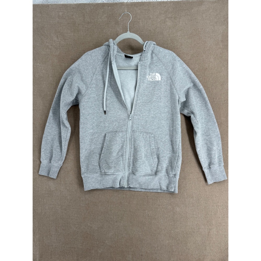 The North Face Womens Gray Full Zip Fleece Hoodie Sweatshirt Size S Small